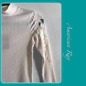 Egret High Neck Long Sleeve Fitted Top